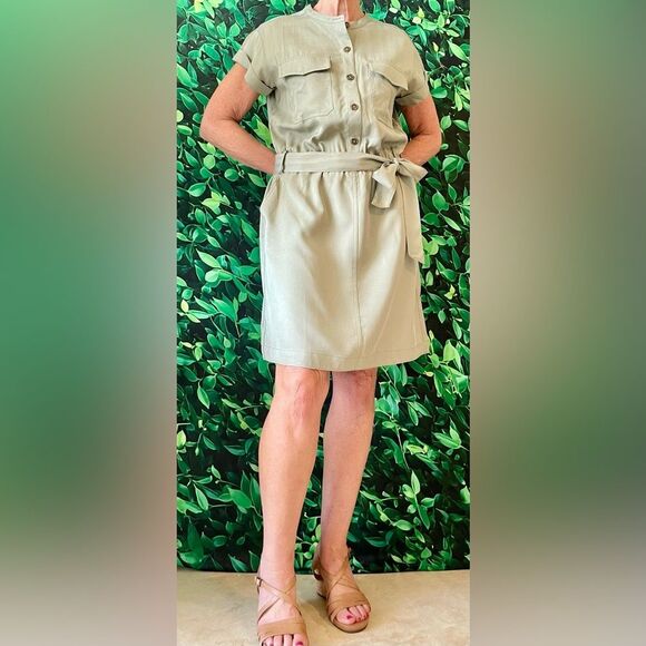 Banana Republic Dresses & Skirts - Banana Republic Military Inspired Dress Short Sleeve Army Green Size Medium